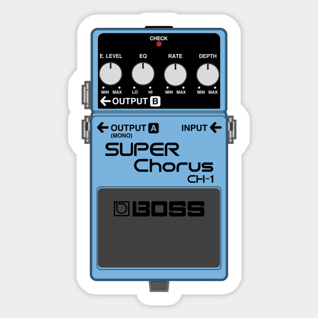 Boss CH-1 Super Chorus Guitar Effect Pedal Sticker by conform